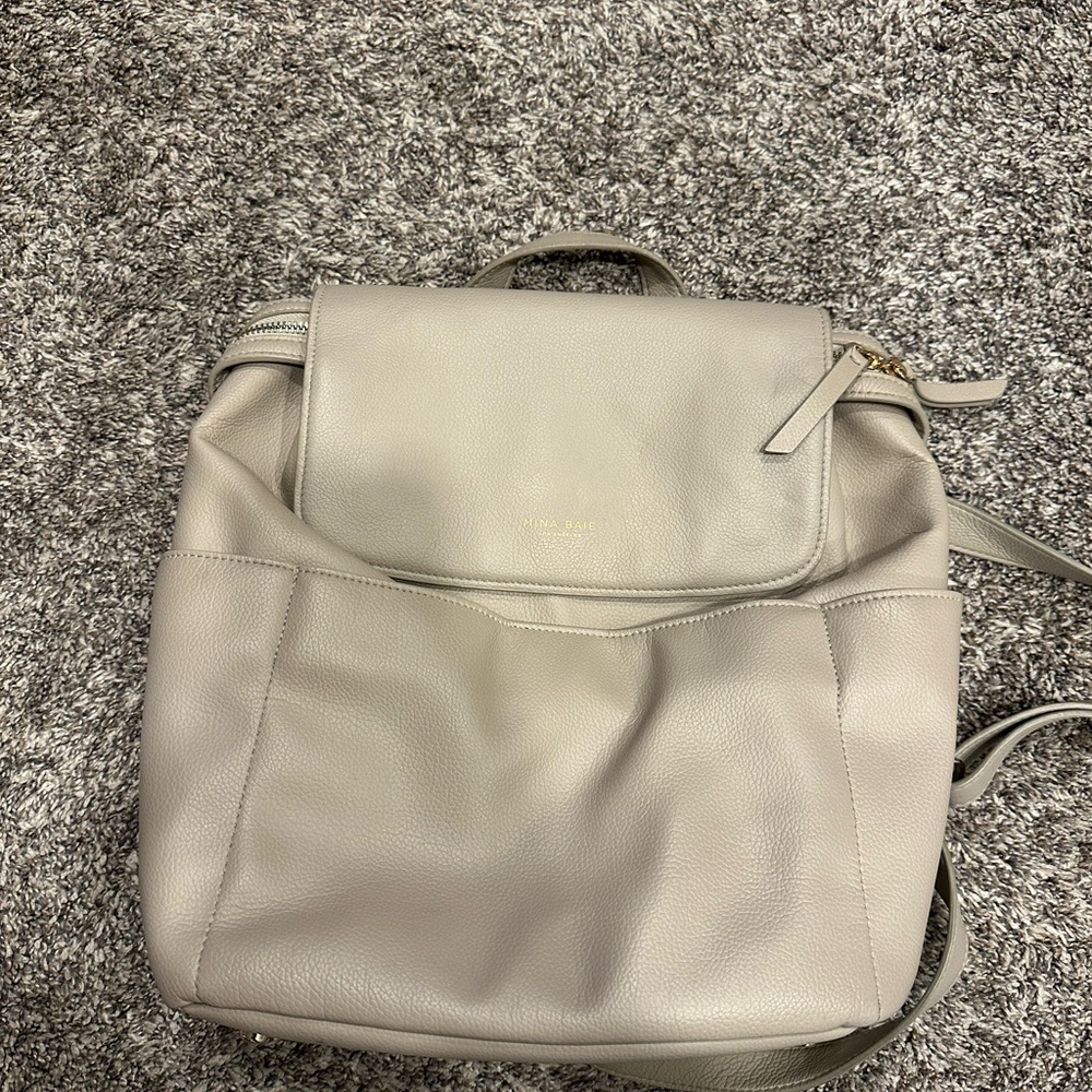 Mina Baie Leather Diaper Bag/Backpack